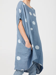 Polka Dot Rosabella Top - Pure Linen Dress/Top