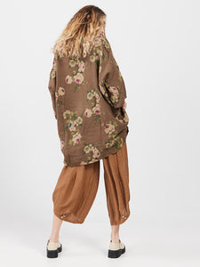 LINEN TEDDY SHIRT - FLORAL