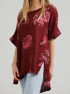 Floral Linen Contessa Top