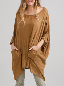 Camille Top - Loose Fit Natural Fibre casual top