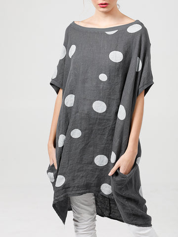 Polka Dot Rosabella Top - Pure Linen Dress/Top