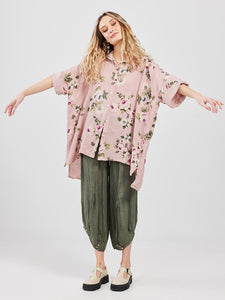 LINEN TEDDY SHIRT - FLORAL