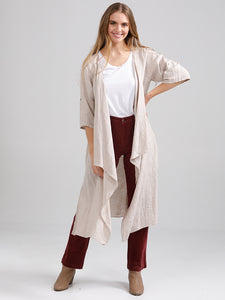 Sabine Coat - Pure Linen Open Coat