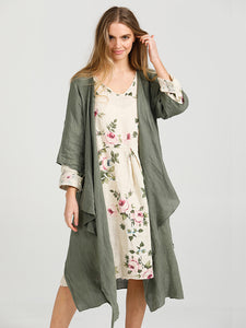 Sabine Coat - Pure Linen Open Coat