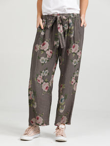 Floral Linen Pants