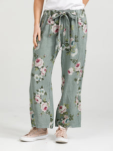 Floral Linen Pants