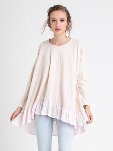 Stretch Ruffle Casual Top