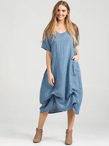 Solid Primavera Dress - Long Pure Linen Dress