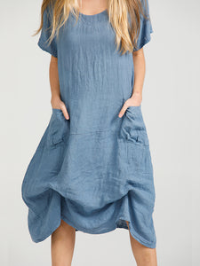 Solid Primavera Dress - Long Pure Linen Dress