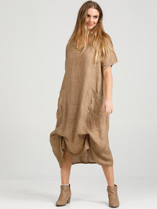 Solid Primavera Dress - Long Pure Linen Dress