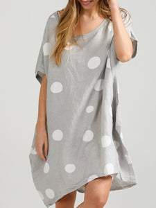 Polka Dot Rosabella Top - Pure Linen Dress/Top