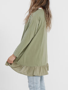 Stretch Ruffle Casual Top