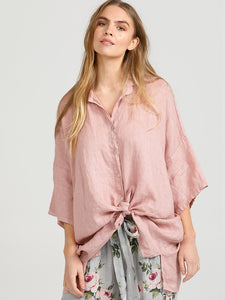 LINEN TEDDY SHIRT - Pure linen Loose Fit shirt