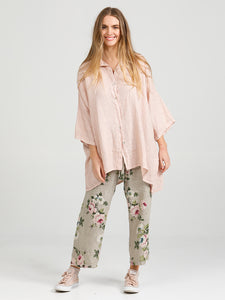 LINEN TEDDY SHIRT - Pure linen Loose Fit shirt