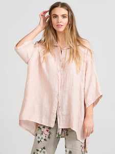 LINEN TEDDY SHIRT - Pure linen Loose Fit shirt