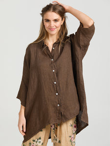 LINEN TEDDY SHIRT - Pure linen Loose Fit shirt