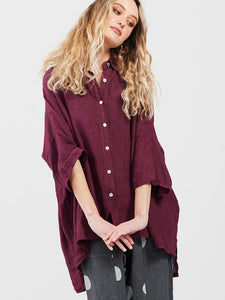 LINEN TEDDY SHIRT - Pure linen Loose Fit shirt