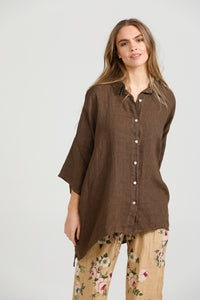 LINEN TEDDY SHIRT - Pure linen Loose Fit shirt