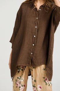 LINEN TEDDY SHIRT - Pure linen Loose Fit shirt