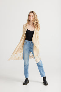 Lace-Edged Cardigan