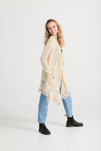 Lace-Edged Cardigan